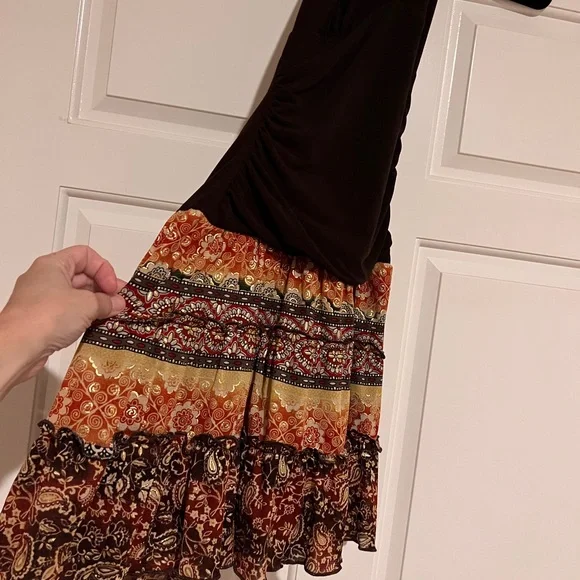 Bohemian Floral Halter Dress - Picture 3 of 6